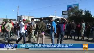 Algunos migrantes de la caravana ya piensan regresar a sus países