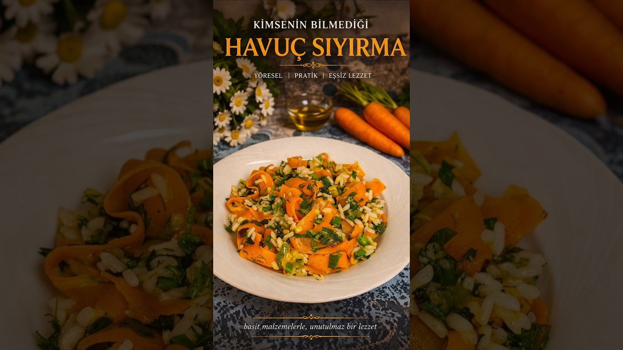 Evde Havuç varsa😋👌 bi kere deneyin bi daha vazgeçilmez lezzetiniz olacak #havuçsıyırma #sıyırma
