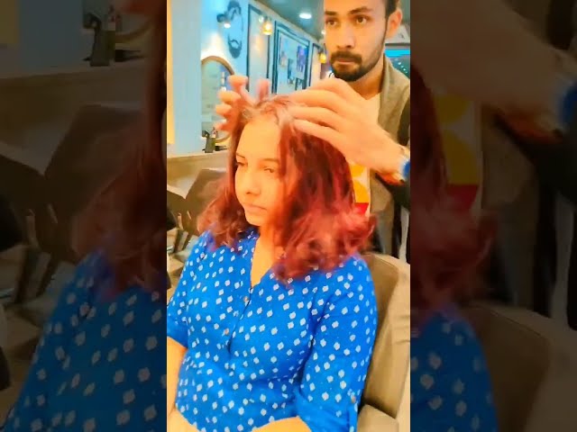 Red baliyag haircolortransformentoins #hair #haircolor #hairstyles #shortvideo