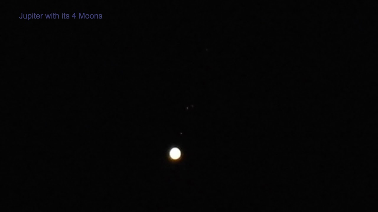 Jupiter with its 4 moons YouTube