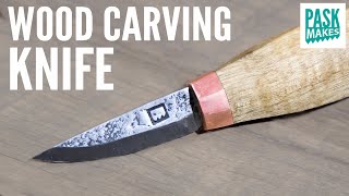 Forged Wood Carving Knife from a Car Spring