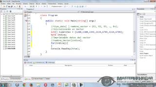 38 - Inicialización e Impresión de un Vector (C#)