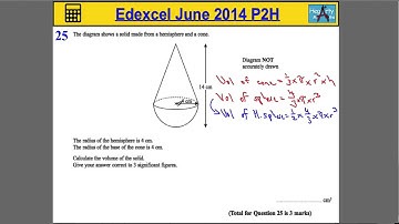 Edexcel Maths P2 June 2014 Higher Q25