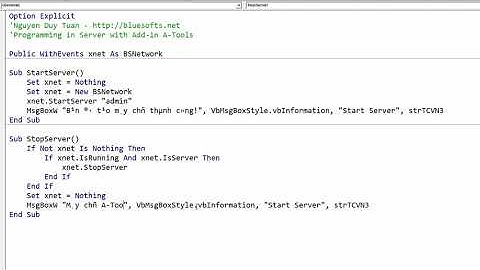 Lập trình VBA chặn user kết nối tới máy chủ theo thời gian - Chia sẻ Excel qua mạng với A-Tools