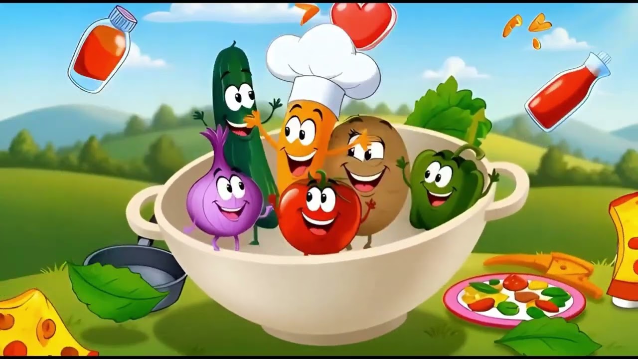 أغنية الخضروات للأطفال بدون موسيقى | تعلم أسماء الخضروات بطريقة ممتعة وتحفيزية 🍅🥕