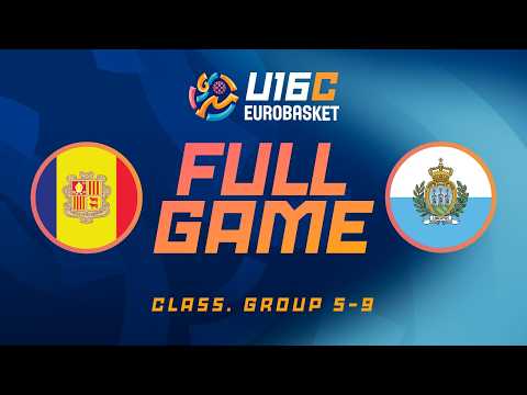 LIVE - Andorra v San Marino | FIBA U16 EuroBasket 2026 Division C | Class. Group 5-9