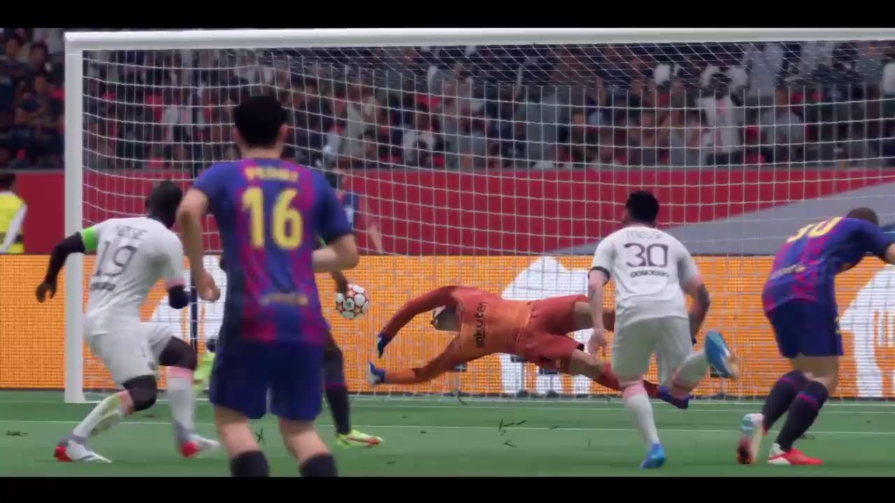 FIFA 22. Nikolay Gorbunov. BARCA. Игра 82 Сезон 2. Голов 2 (98). ХТ 9. Игра с Месси, Мбапэ, Неймаром