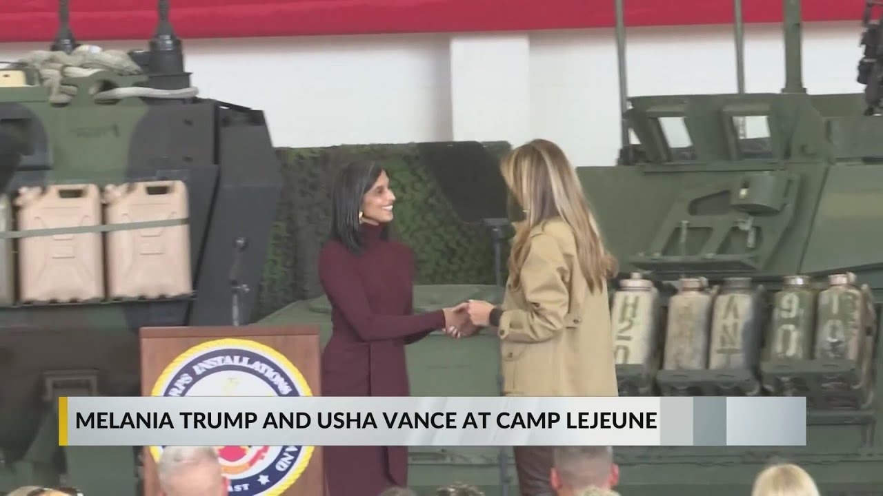Melania Trump, Usha Vance honors military families at Camp Lejeune