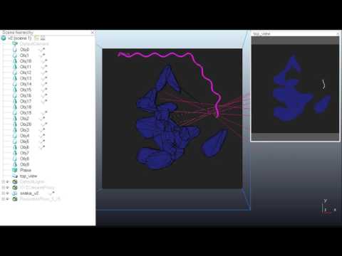 Vrep simulation of snake robot avoiding obstacles