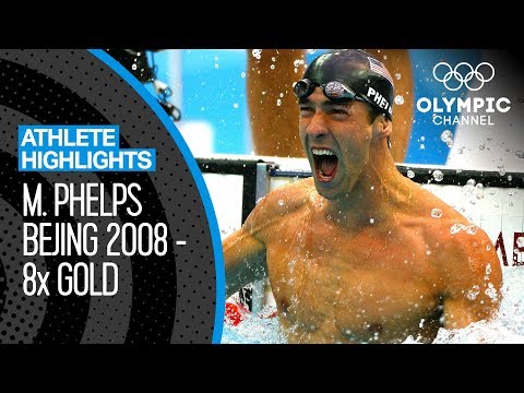 Michael Phelps 🇺🇸 - All EIGHT Gold Medal Races at Beijing 2008! | Athlete Highlights