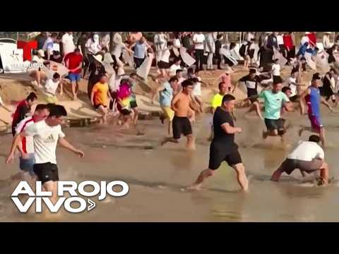 Insólita competencia de pesca en China: participantes intentan atrapar peces hasta con la boca