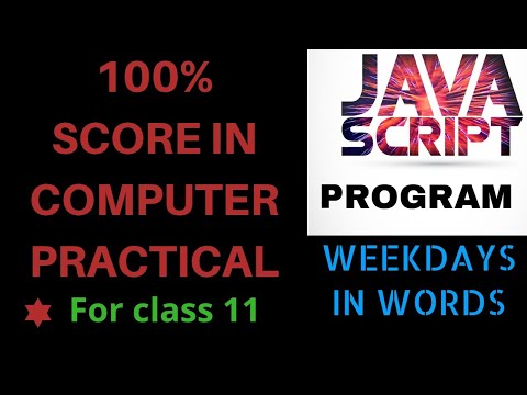 11th CA JavaScript weekdays in words using switch