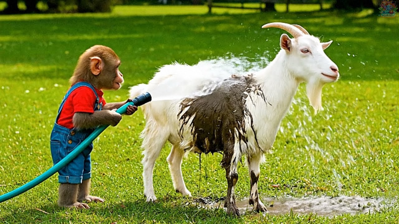 🐒🚜 Monkey Day on the Farm: Monkey Kappa Saves a Baby Goat | Kappa Harvests Huge Onions!