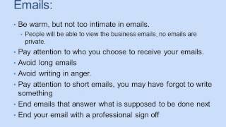 Career Development Seminar: Module 4: Business Writing