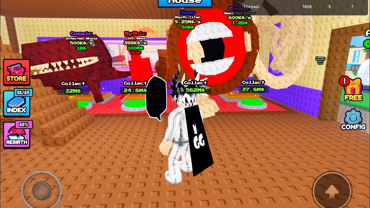 Getting a mouth titan in steal a fish