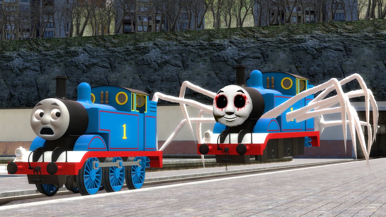 Building a Thomas Train Chased By Cursed Thomas Horror Train in Garry's MOd