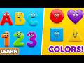 Learn ABC, 123 , Colors And Shapes | Kids Basic Learning For 3 Year Olds | #abc #123 #kids