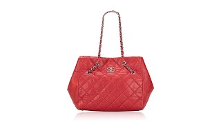 Chanel Soft Caviar Large Cells Tote Red screenshot 4
