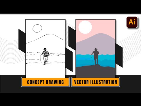 Flat Vector Illustration Tutorial | Adobe Illustrator in Hindi