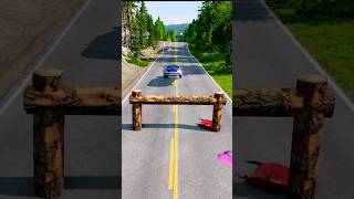 Speed Cars VS Log Trap #2  Watch These Cars Try The IMPOSSIBLE Log Jump screenshot 4