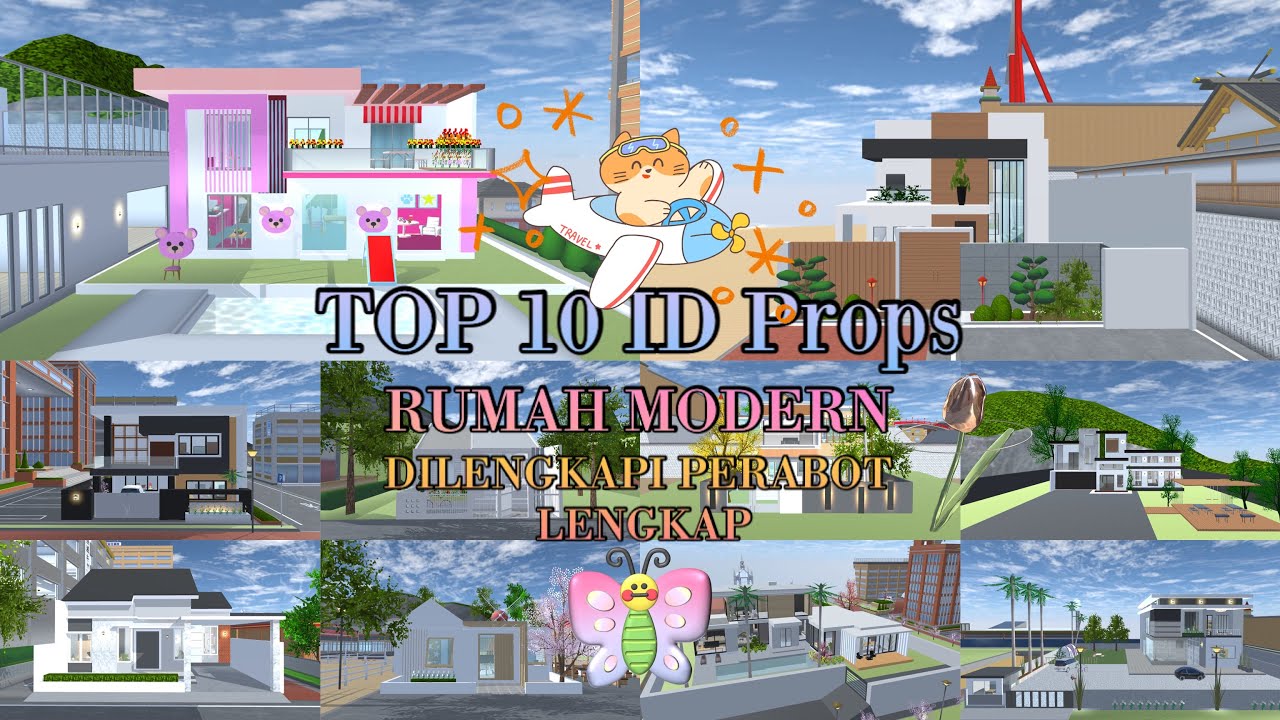 TOP 10 ID Props RUMAH MODERN, DILENGKAPI PERABOT LENGKAP🏡