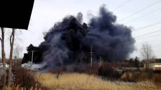 Crews on scene of a huge business fire on Dort Highway
