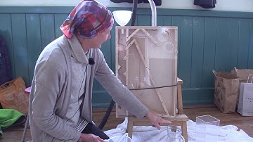Stroud Community Seed Bank - our home made seed-cleaning or winnowing machine.
