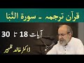 Quran Tarjuma Class - Surah AN NABA Verses 18-30 by Dr Khalid Zaheer