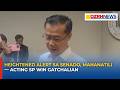 Heightened alert sa Senado, mananatili — Acting SP Win Gatchalian