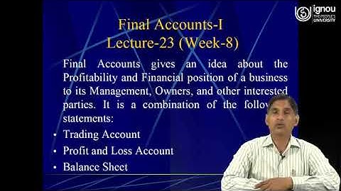 IGNOU Live Session on "Final Accounts-1" for B.Com Students