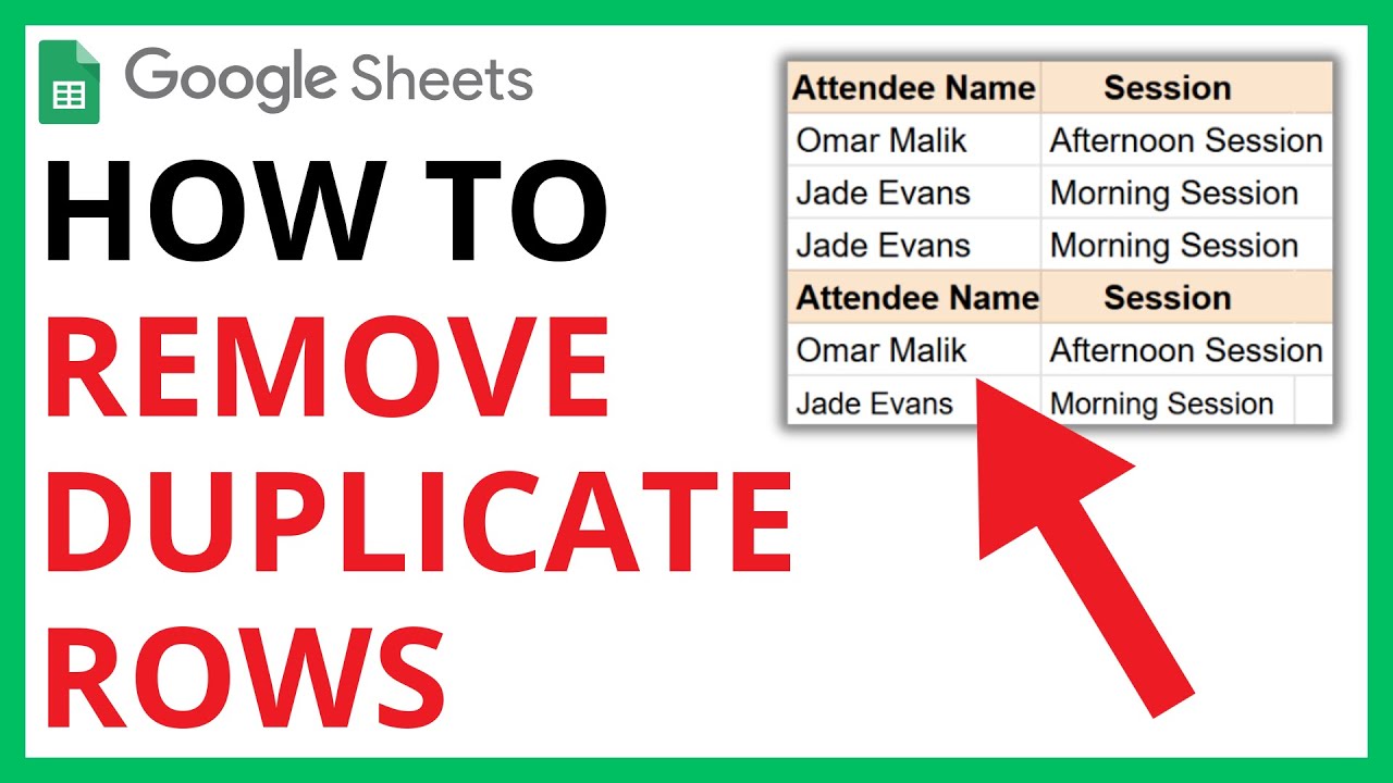 How to Remove Duplicate Rows in Google Sheets [QUICK GUIDE] - YouTube