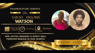 Burial ceremony for Miss Sarah D. Watson