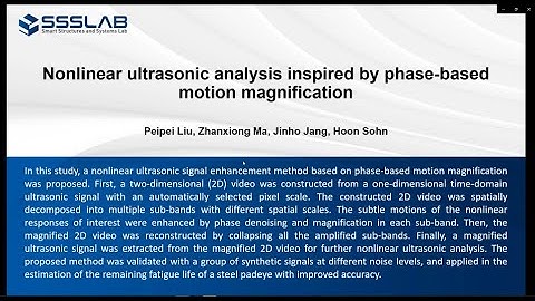 Nonlinear Ultrasonic Analysis Inspired by Phase-based Motion Magnification