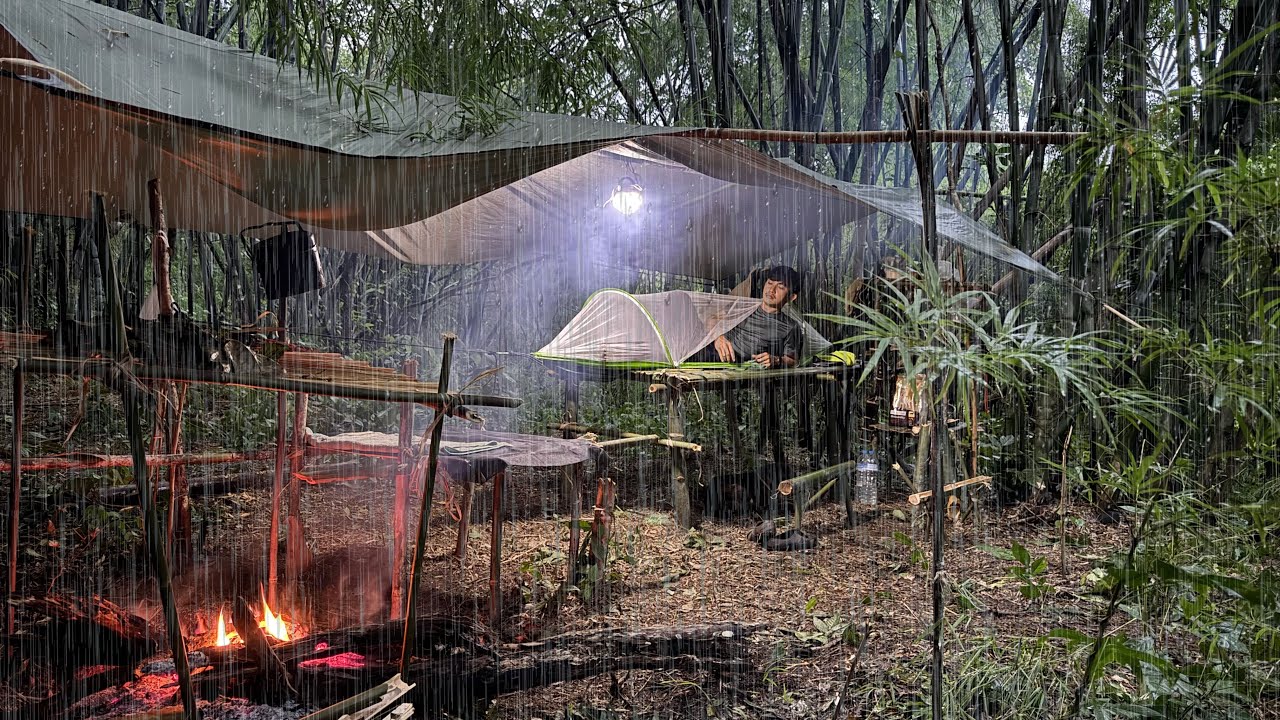 4วัน3คืน!ใช้ชีวิตในป่าฝน!พายุฝนฟ้าคะนอง!เจอฝนตกหนักต่อเนื่อง! [Ep.1]