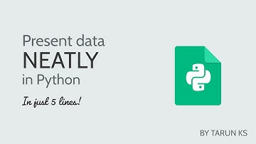 Display Data Neatly in Python || Prettytable Library In Python || Python Tricks & Tips || #python