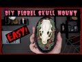  easy diy floral skull mount  spooky home crafts 