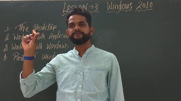 Class-5 Computer Lesson 3- Working in Windows 2010