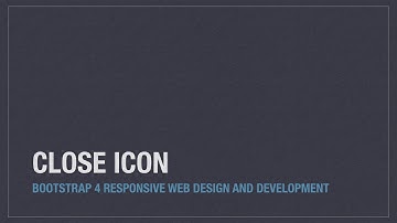 Bootstrap 4 (Alpha 6) utilities: Close icon