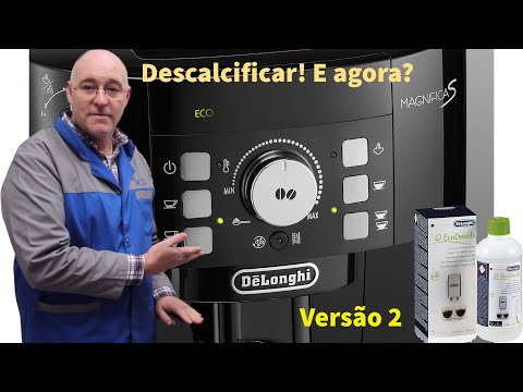 Vídeo: Como faço para descalcificar minha máquina de café DeLonghi Magnifica?