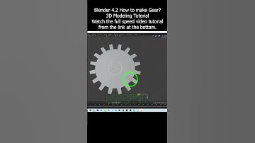 Blender 4.2 How to make Gear? 3D Modeling Tutorial #blender #gear #3dmodeling #tutorial