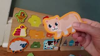 Review  Chuckle & Roar Shapes & Animals Wooden Puzzles