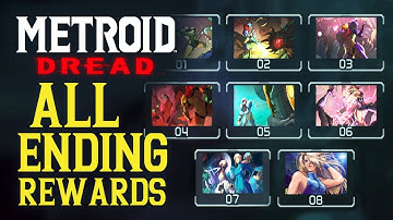 Metroid Dread - All Ending Rewards (Complete Gallery)