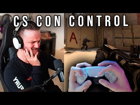 REACCIONANDO al PLAYER que juega CS:GO con MANDO (control) | 950 HRS