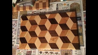 How To Make A 3d Cutting Board Using Maple, Cherry And Walnut.