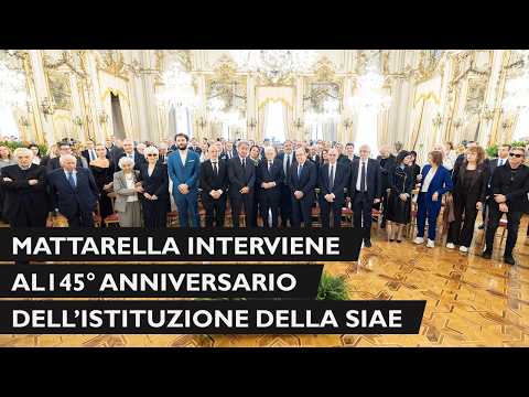 President Mattarella at SIAE 145th Anniversary Ceremony