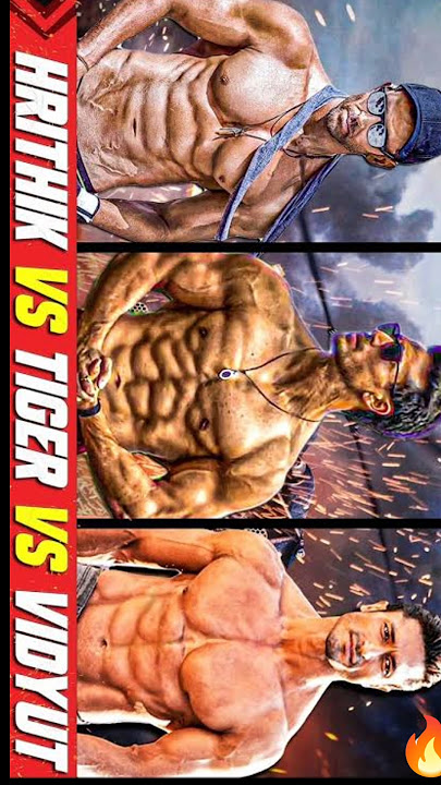 Hrithik Roshan VS Tiger Shroff VS Vidyut jamwal body #battlegrounds