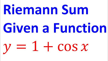 5.1C  Finding Riemann Sums Given a Function