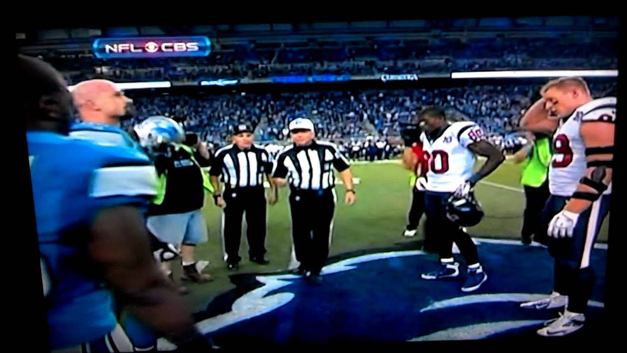 NFL Week 12 Texans Lions Coin Toss for OT YouTube
