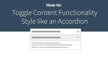 Toggle Content to Accordion