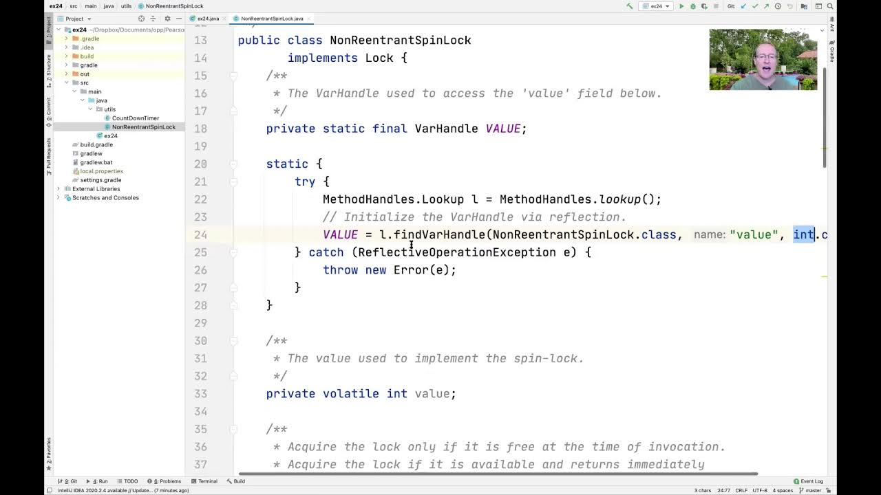 Implementing a Nonreentrant Spinlock Using the Java 9 VarHandle Class